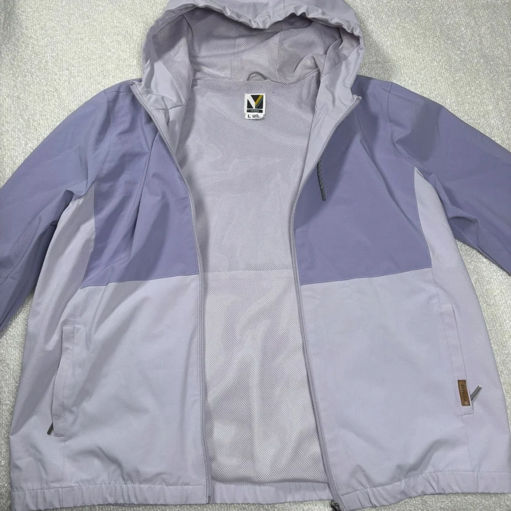 voyager lavender purple windbreaker hooded jacket outdoors travel activewear zip - Picture 4 of 10